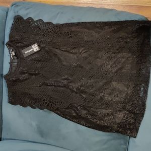 Black Lace Top Lined Size XS NWT